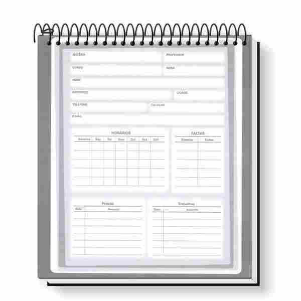 CADERNO 10X1 FLIP PRETO